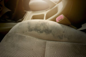 Coffee Stain on car seat -   how to remove coffee stain from car seat  - coffee stains in car interior