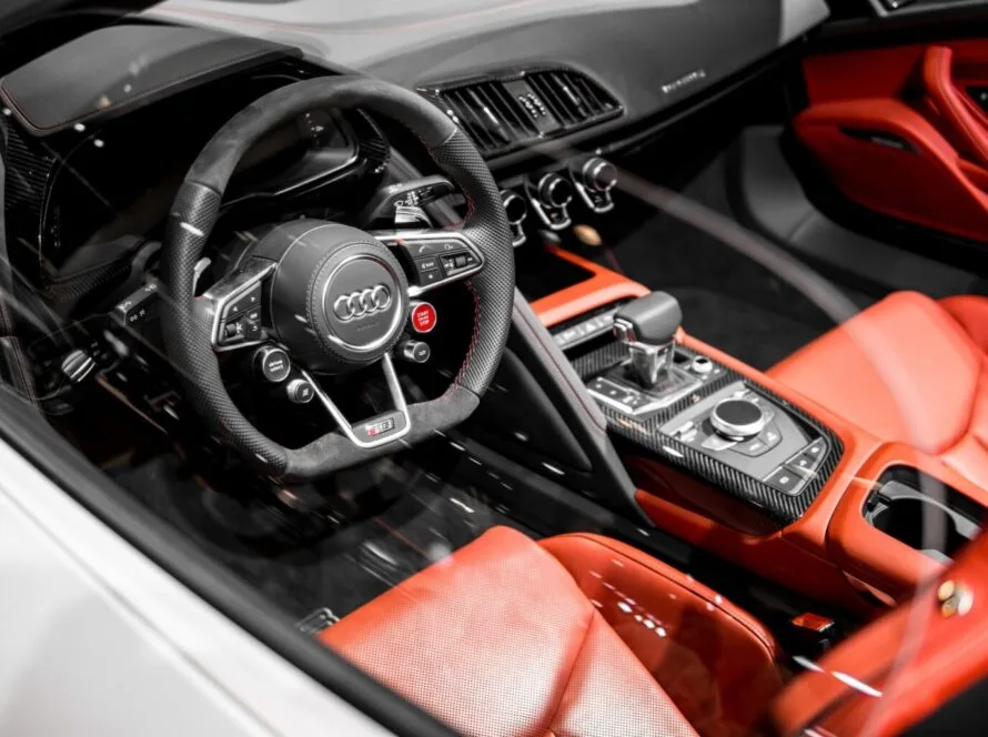 orange car